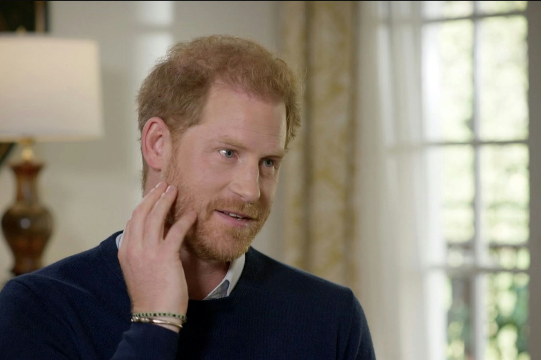 Der britische Prinz Harry während des TV-Interviews