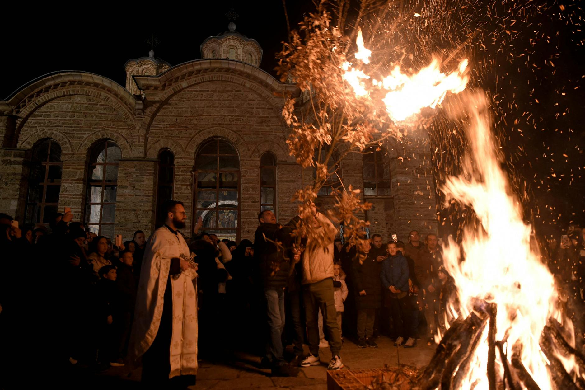 Kosovo Serben feiern Weihnachten in Gracanica, am 6. Januar 2023. 