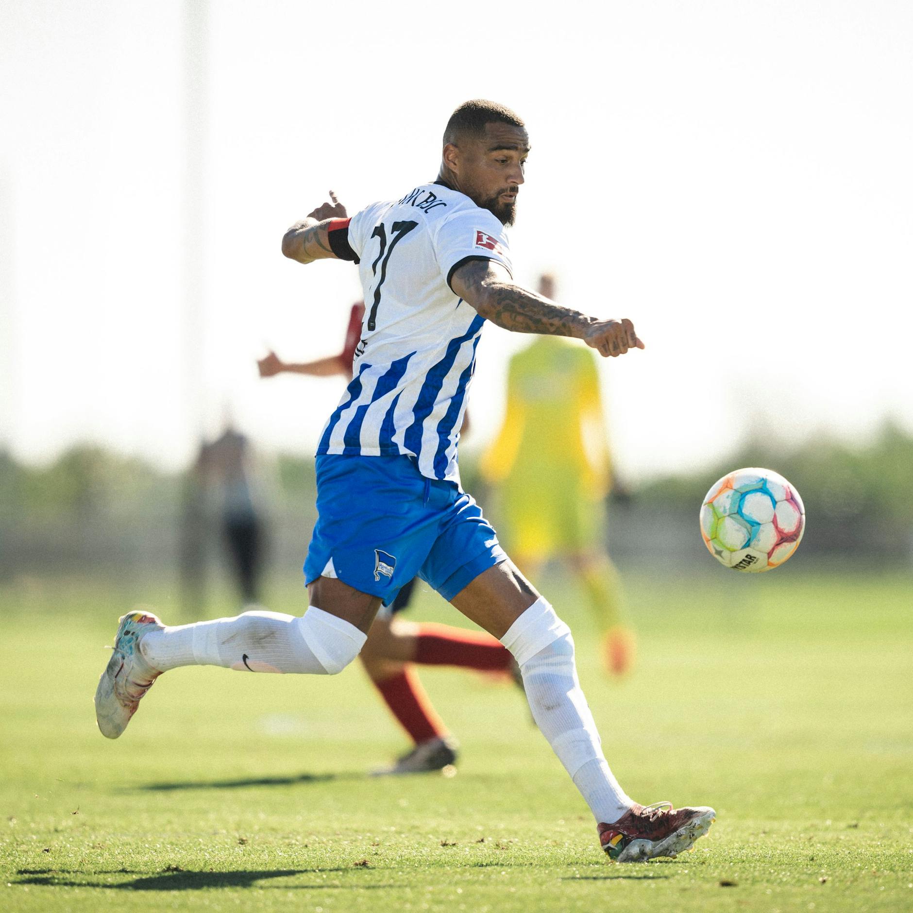 Herthas Leitwolf Kevin-Prince Boateng traf im ersten Test gegen Club de Lyon FC.