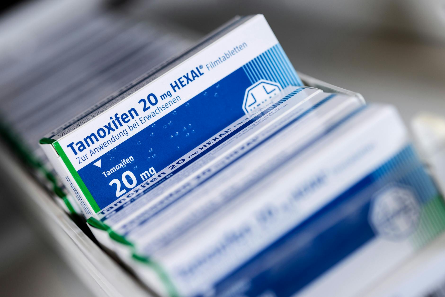 Packungen mit dem Brustkrebsmittel Tamoxifen
