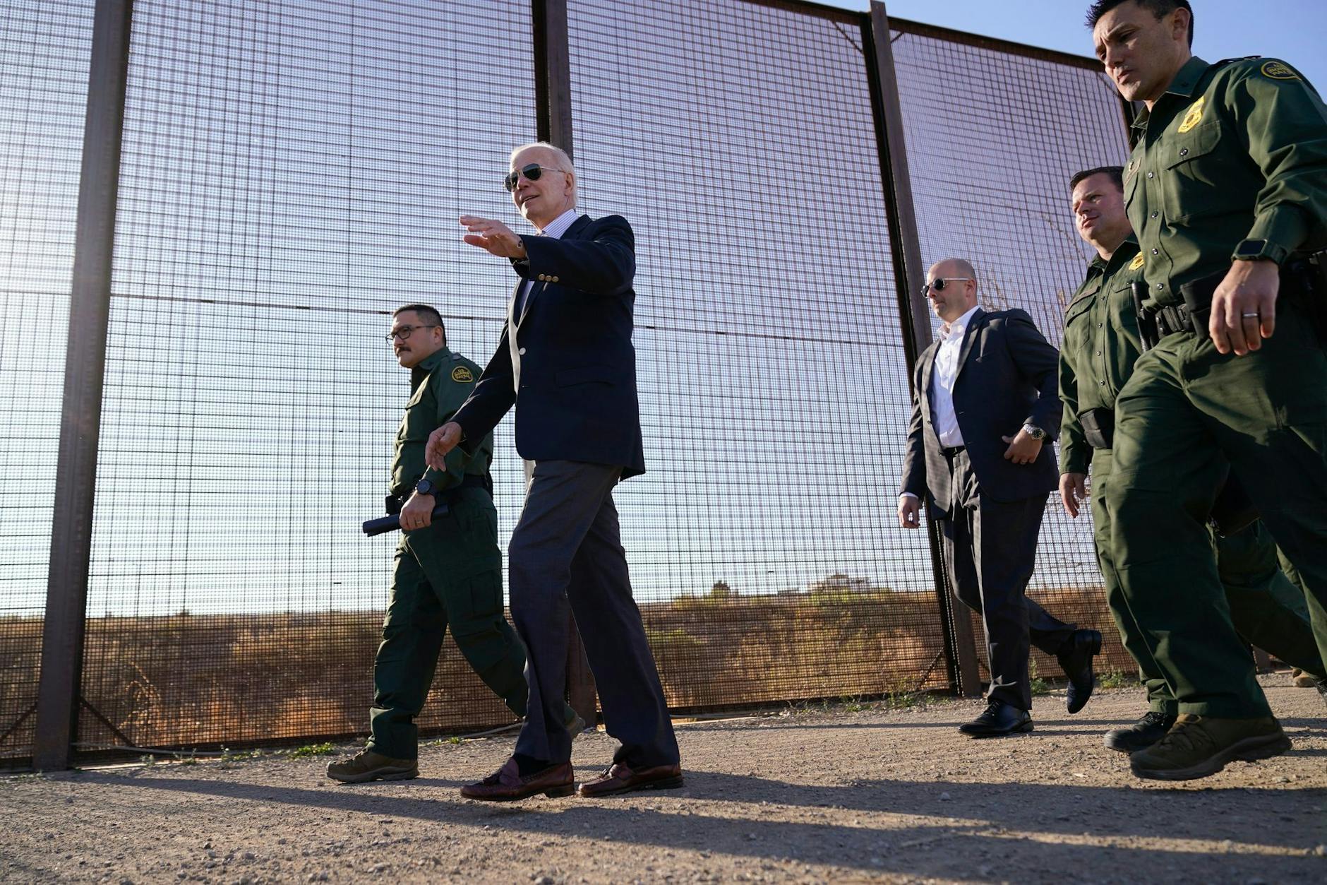 US-Präsident Joe Biden besucht die Grenze zwischen den USA und Mexiko in El Paso, Texas.