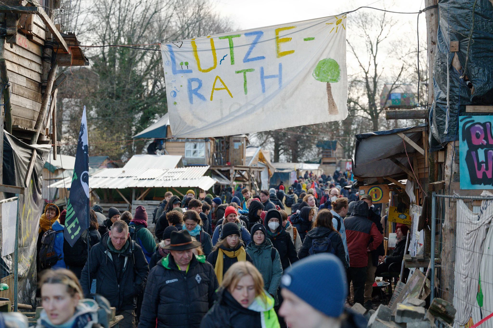 Zahlreiche Aktivisten sind am Wochenende nach Lützerath gereist.  