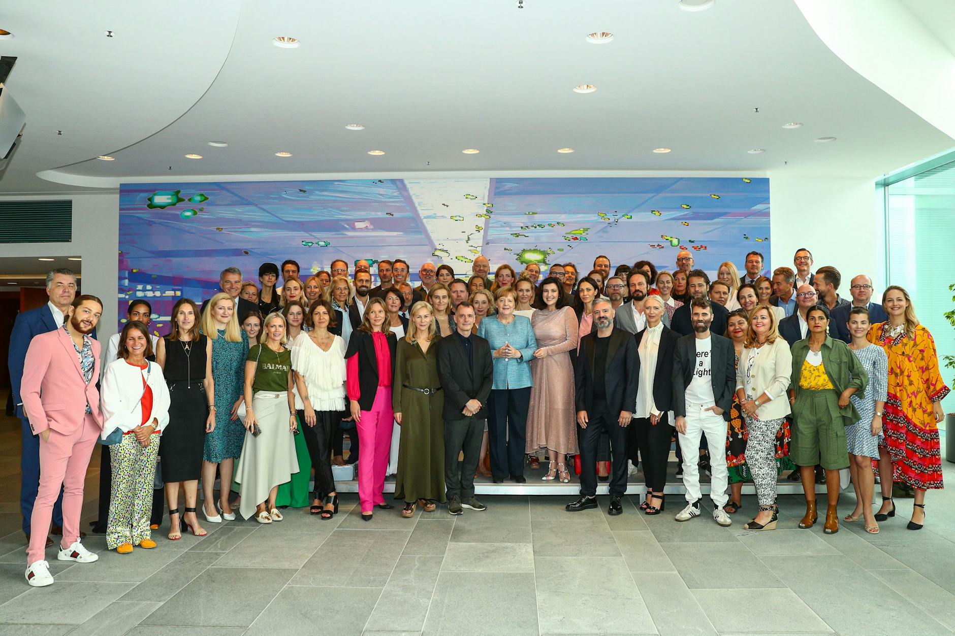 Der Verein sucht die Nähe zur Politik: Hier ein Besuch im Kanzleramt 2018, mittig steht Gastgeberin Angela Merkel.