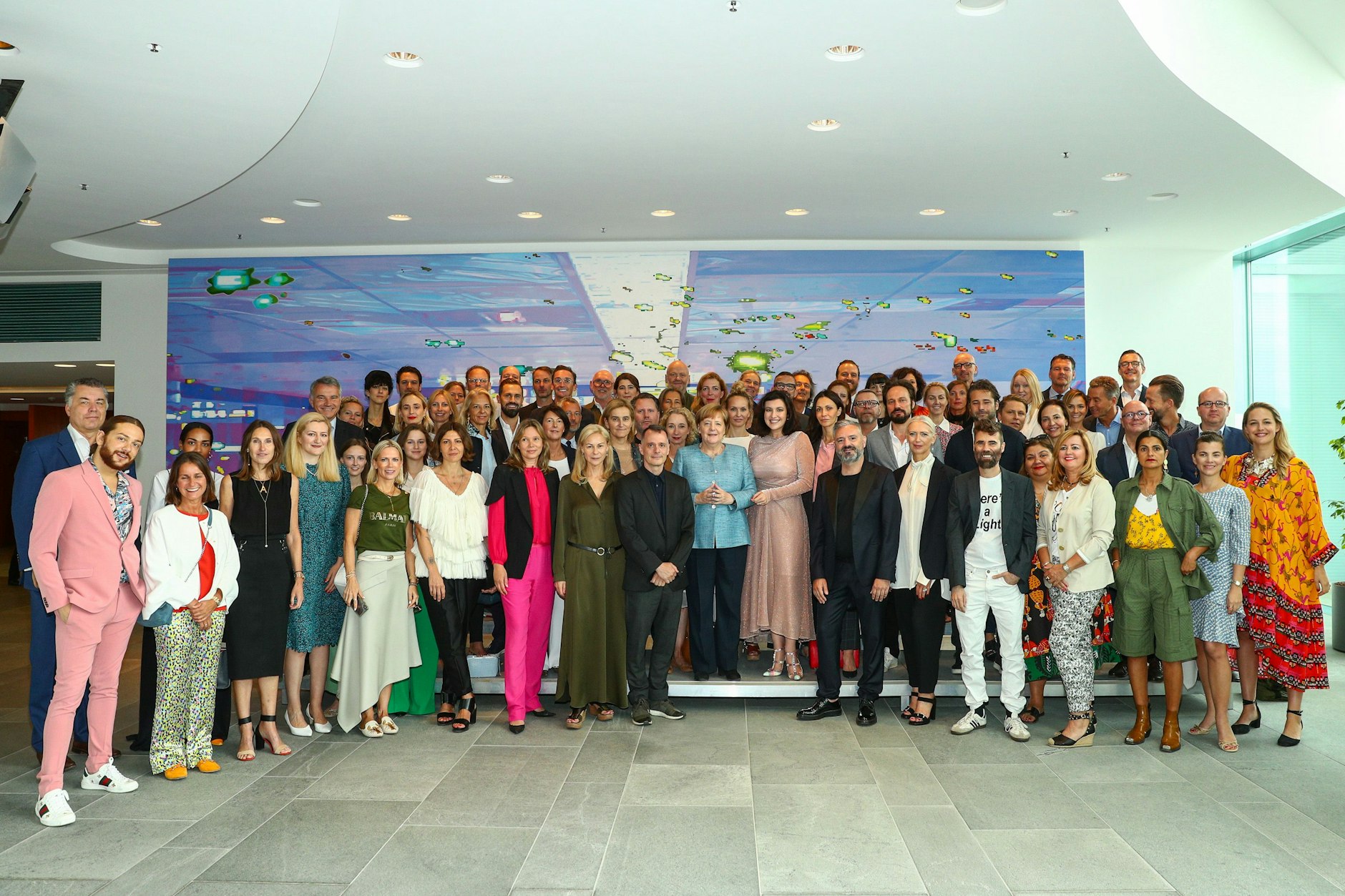 Der Verein sucht die Nähe zur Politik: Hier ein Besuch im Kanzleramt 2018, mittig steht Gastgeberin Angela Merkel.