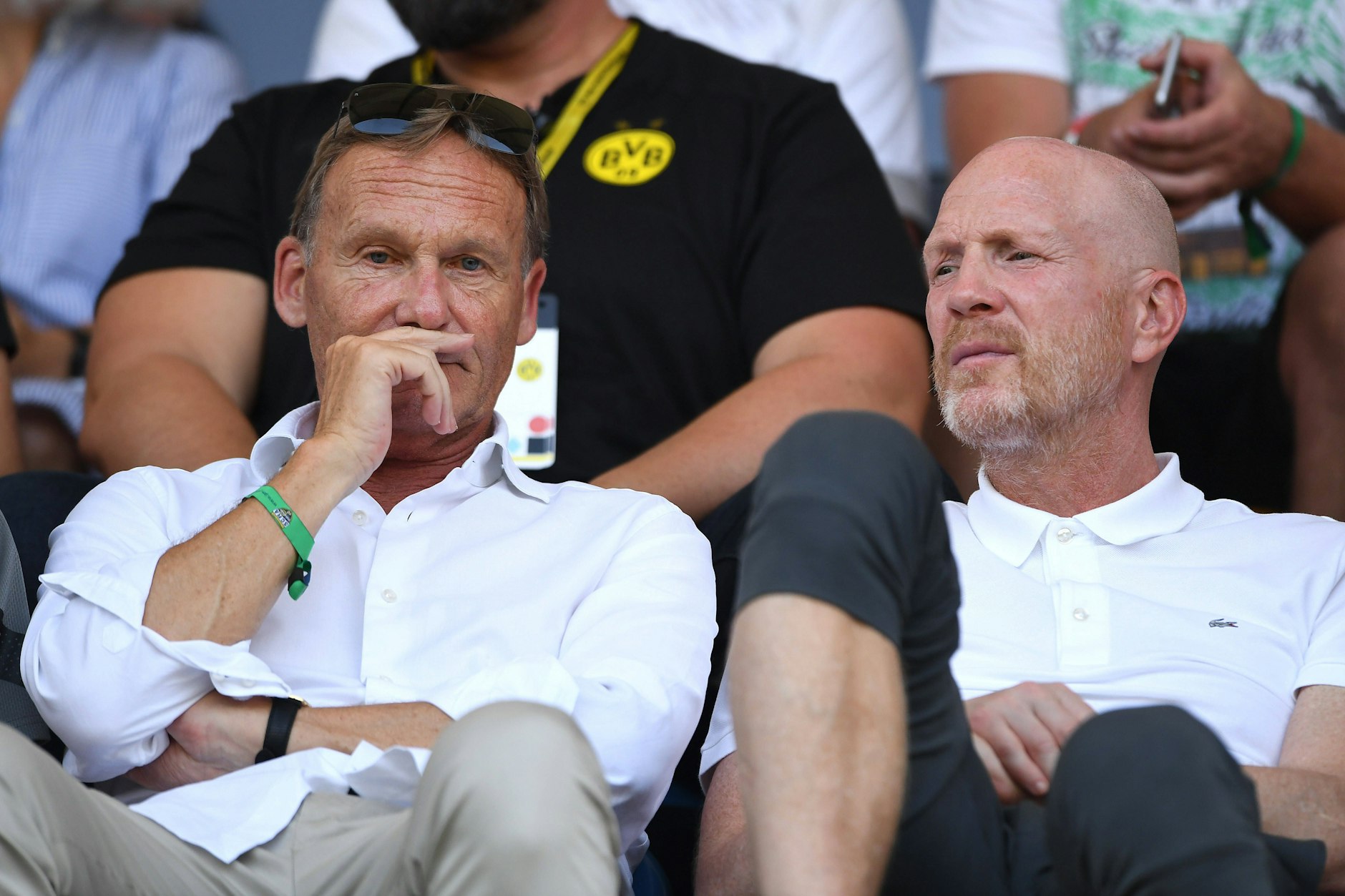 BVB-Berater Matthias Sammer (r.) wurde als Bierhoff-Nachfolger gehandelt, sagte aber – anders als Hertha-Boss Fredi Bobic – dem DFB direkt ab.