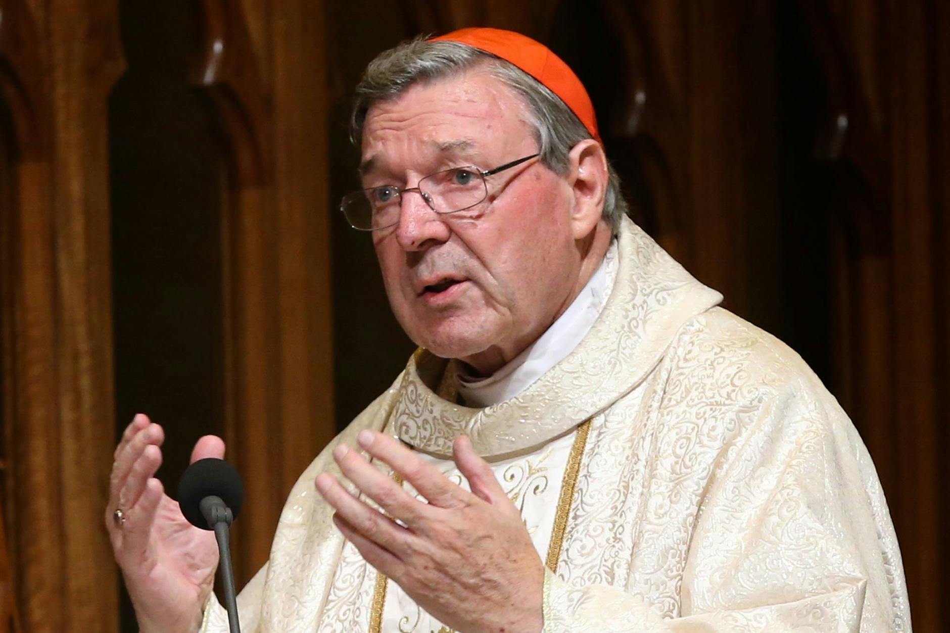 Der australische Kardinal George Pell während einer Messe zu Erntedank in Sydney.