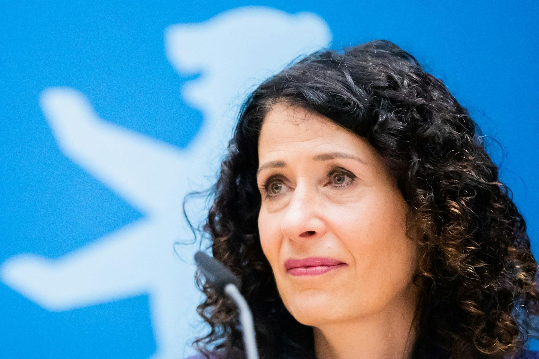 Bettina Jarasch nimmt an einer Pressekonferenz im Anschluss an eine Senatssitzung teil. 