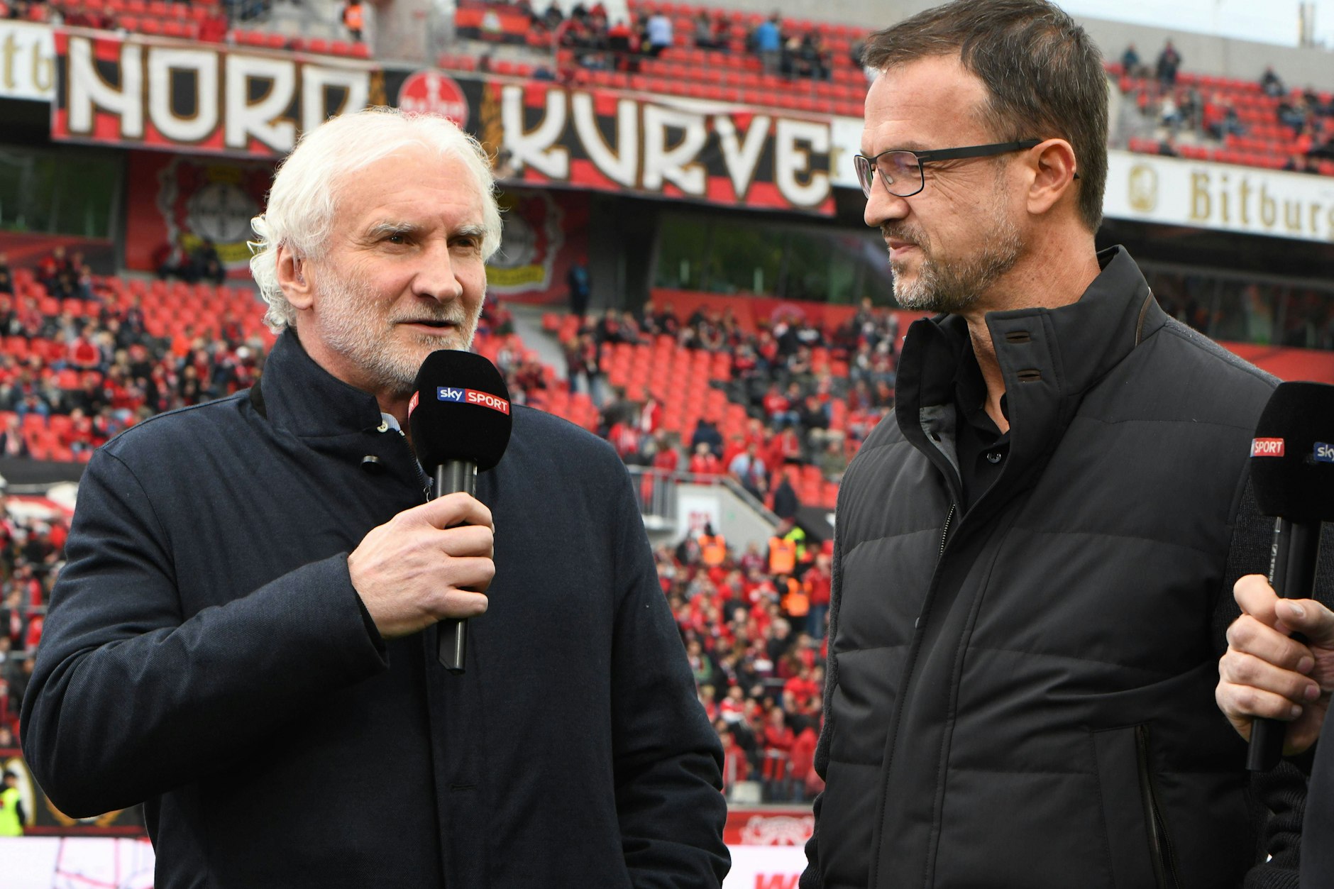 Wird Rudi Völler (l.) der Nachfolger von DFB-Direktor Oliver Bierhoff? Dann würde Hertha-Manager Fredi Bobic seine Mission in Berlin fortsetzen.