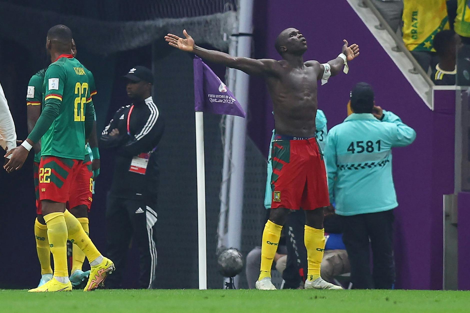 Vincent Aboubakar sorgte für Kameruns Siegtreffer gegen Brasilien.