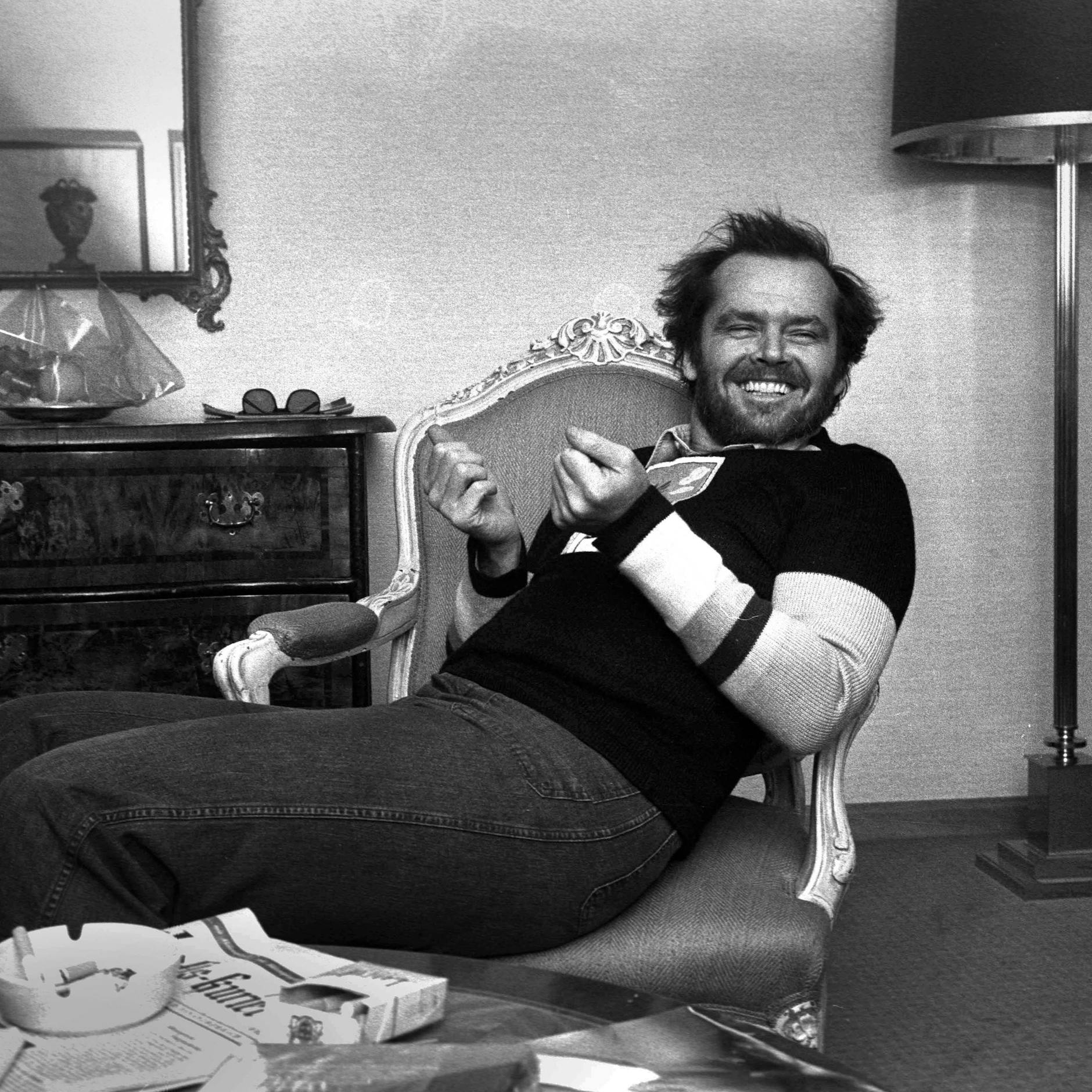 Jack Nicholson bei einem Besuch in München 1974