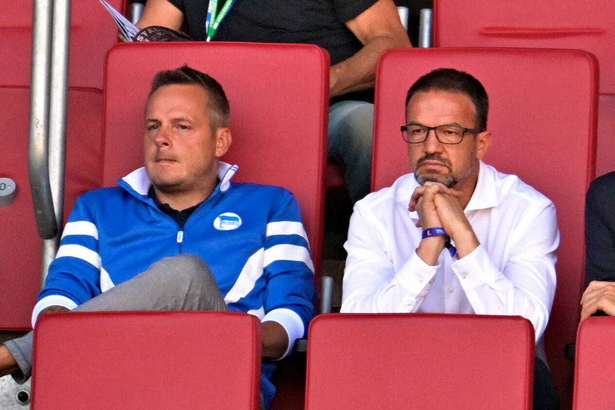 Zum ersten Mal knirscht es zwischen Herthas Präsidenten Kay Bernstein und Manager Fredi Bobic.