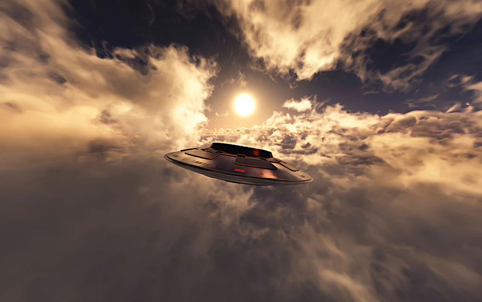 Darstellung eines Ufos.
