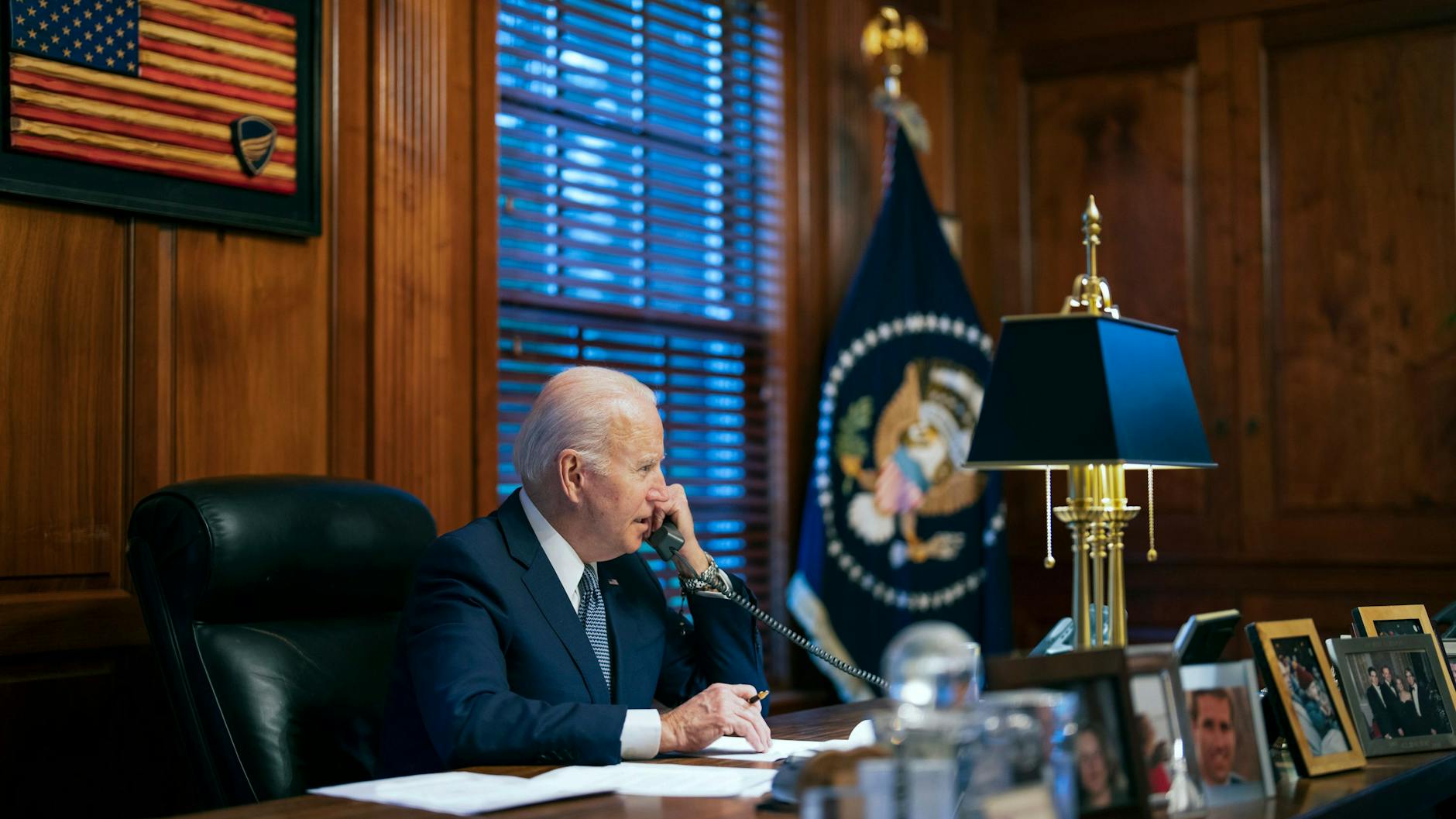 Joe Biden im Büro seines Hauses in Wilmington.
