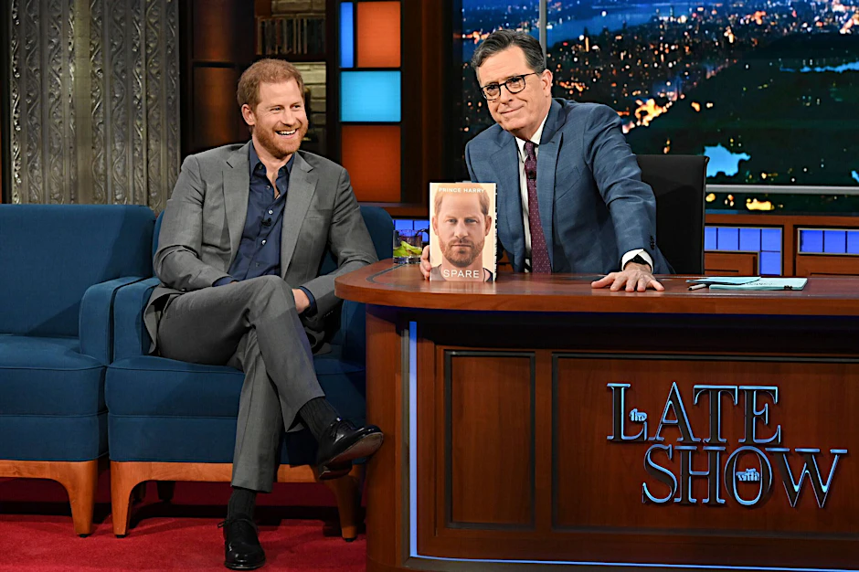 Prinz Harry zu Gast bei Stephen Colbert in „The Late Show“.&nbsp;