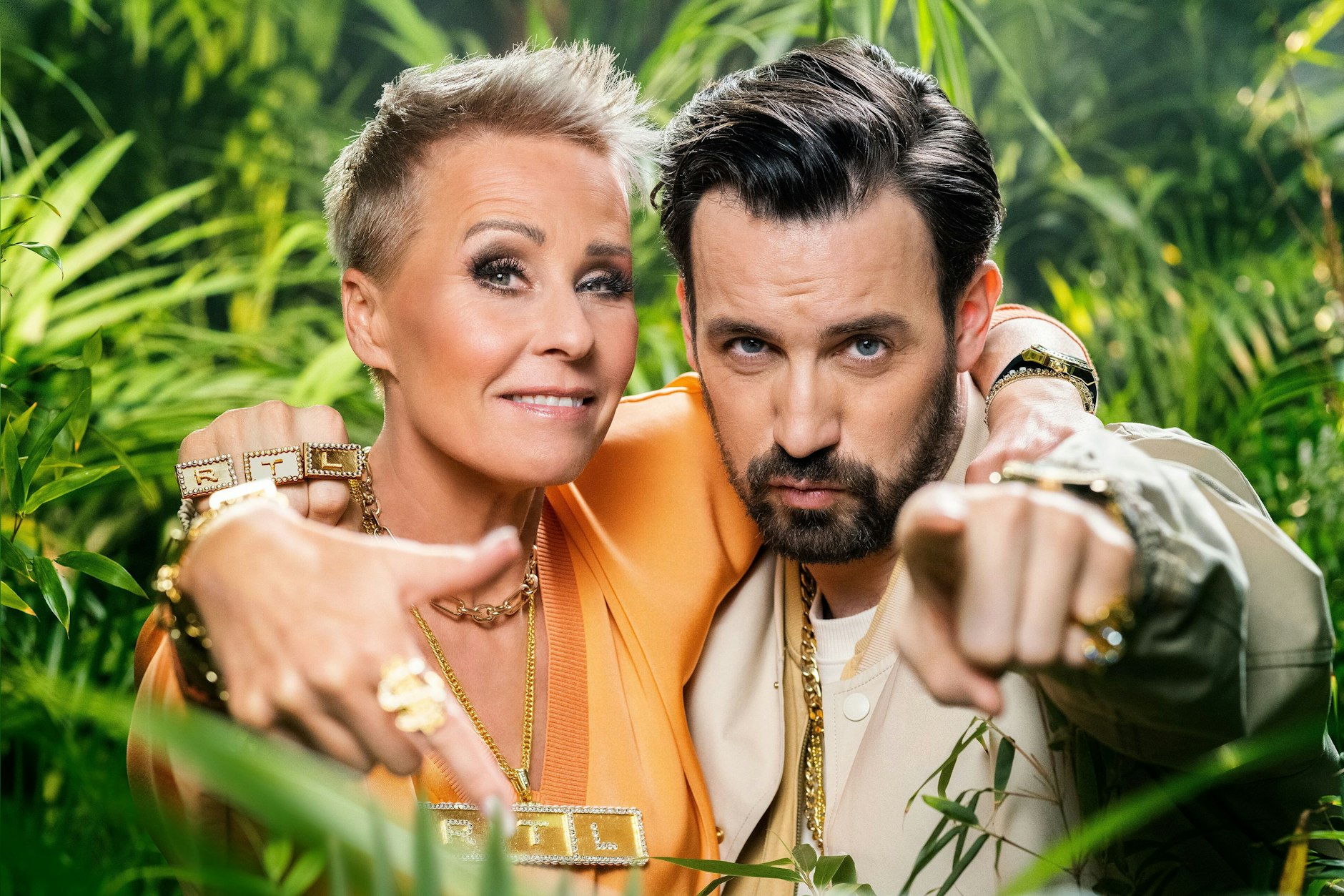 Die beiden Moderatoren der Reality-Show „Ich bin ein Star – Holt mich hier raus!“, Sonja Zietlow und Jan Köppen.