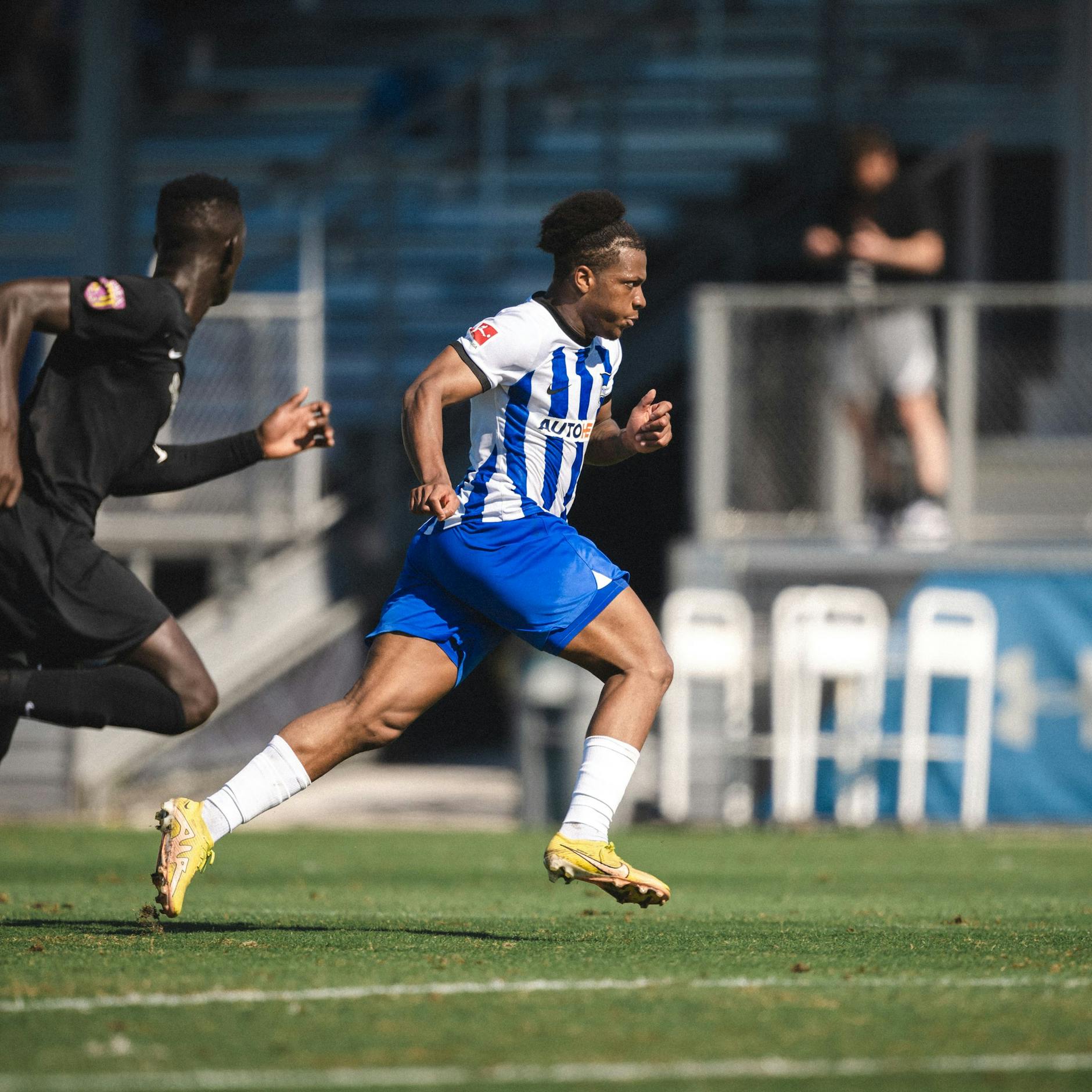 Herthas Stürmer Jessic Ngankam nimmt nach einem bitteren Jahr mit vielen Verletzungen neuen Anlauf in der Bundesliga. 