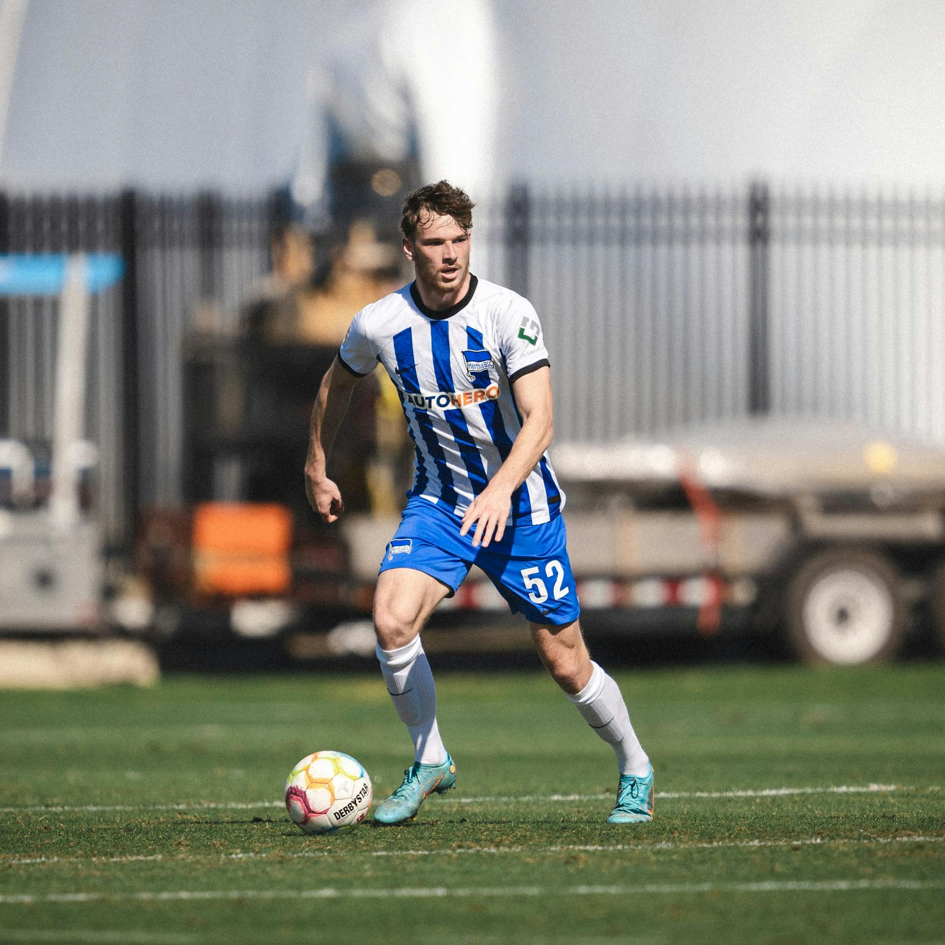 Herthas junger Verteidiger Pascal Klemens schnupperte beim Profi-Trainingscamp rein und überzeugte alle.