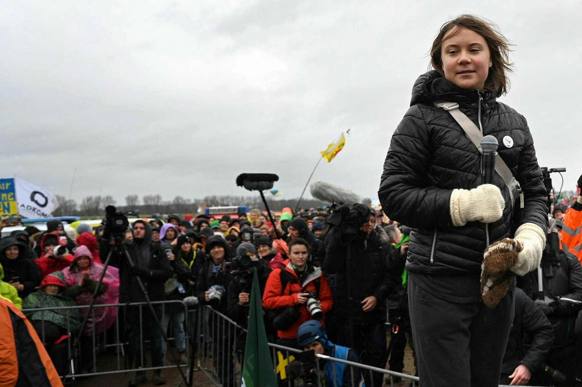 Greta Thunberg in Lützerath. 