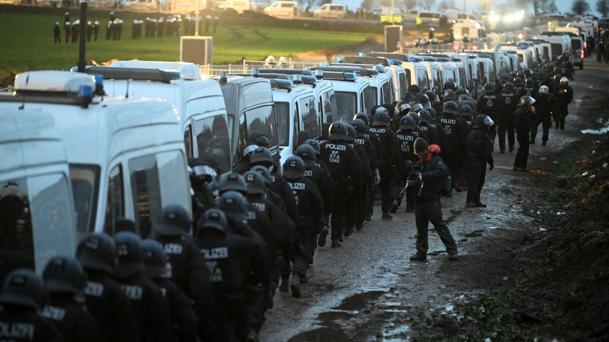 Großes Polizeiaufgebot bei der Demonstration am Samstag  