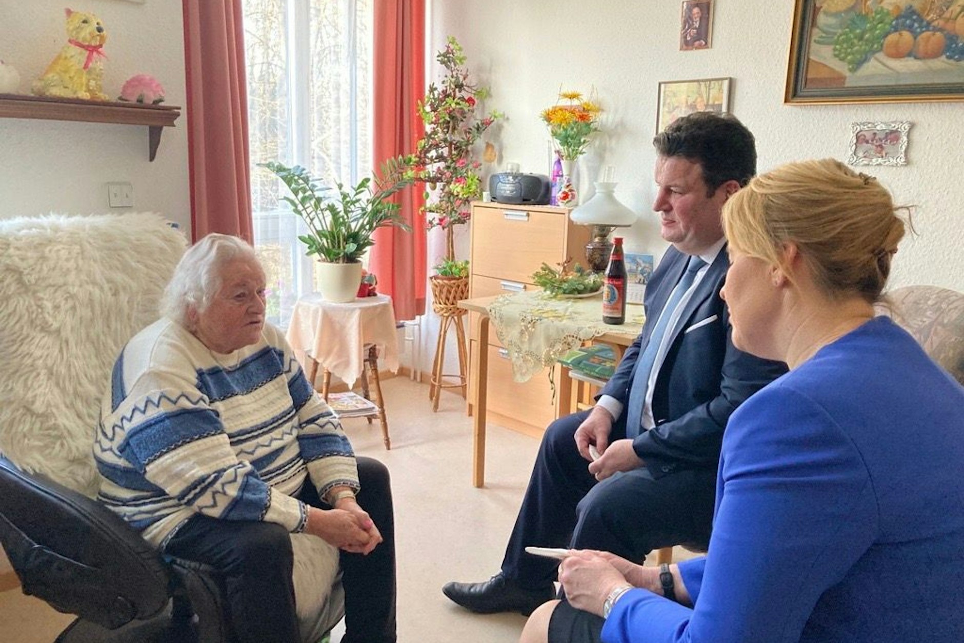 Hubertus Heil und Franziska Giffey wollten eigentlich nur plaudern.