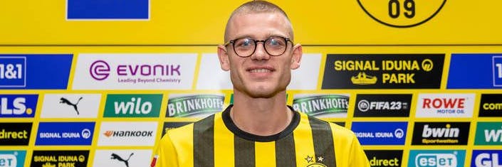 Keine Farben, die beim Union-Anhang Begeisterung auslösen werden: Julian Ryerson in Schwarz-Gelb.