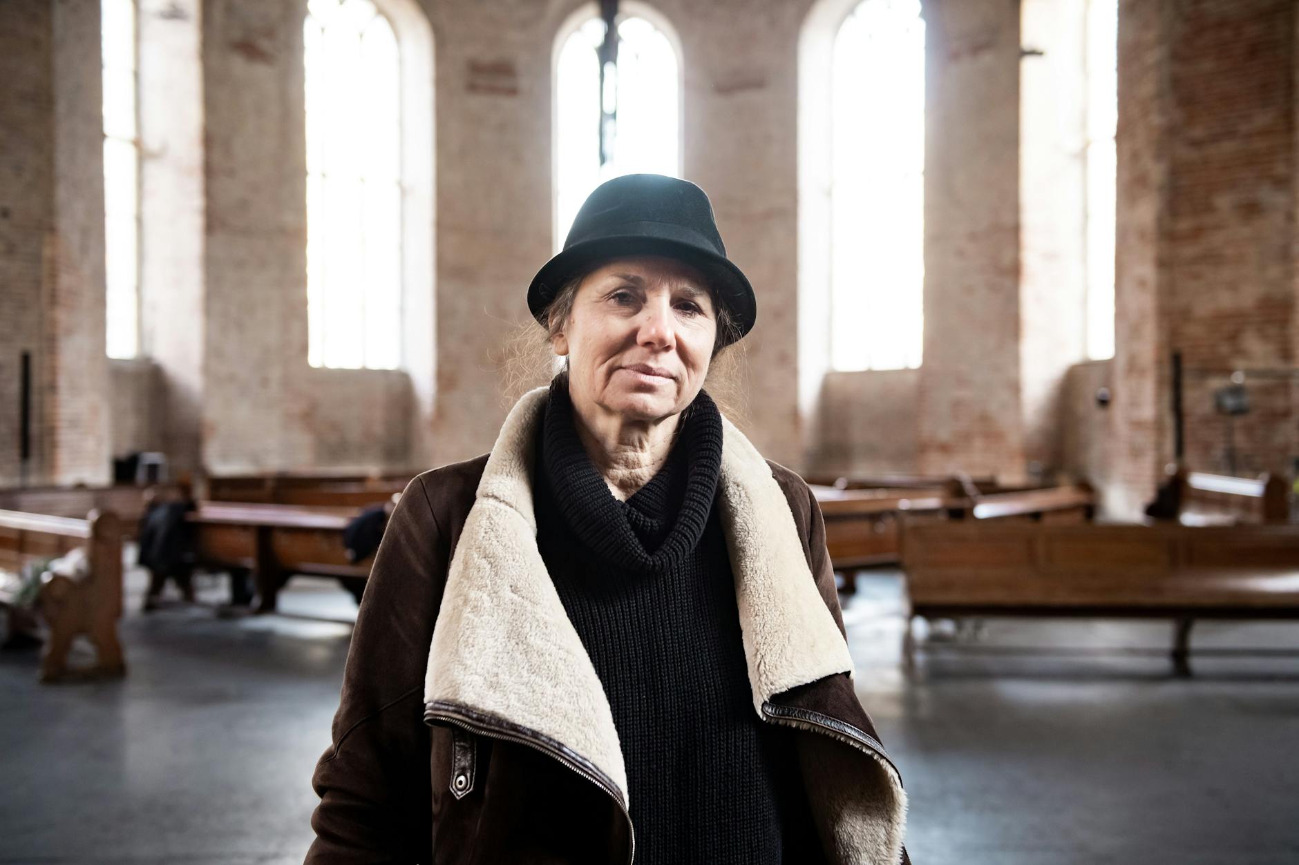 Die Regisseurin Elzbieta Bednarska in der Berliner Parochialkirche