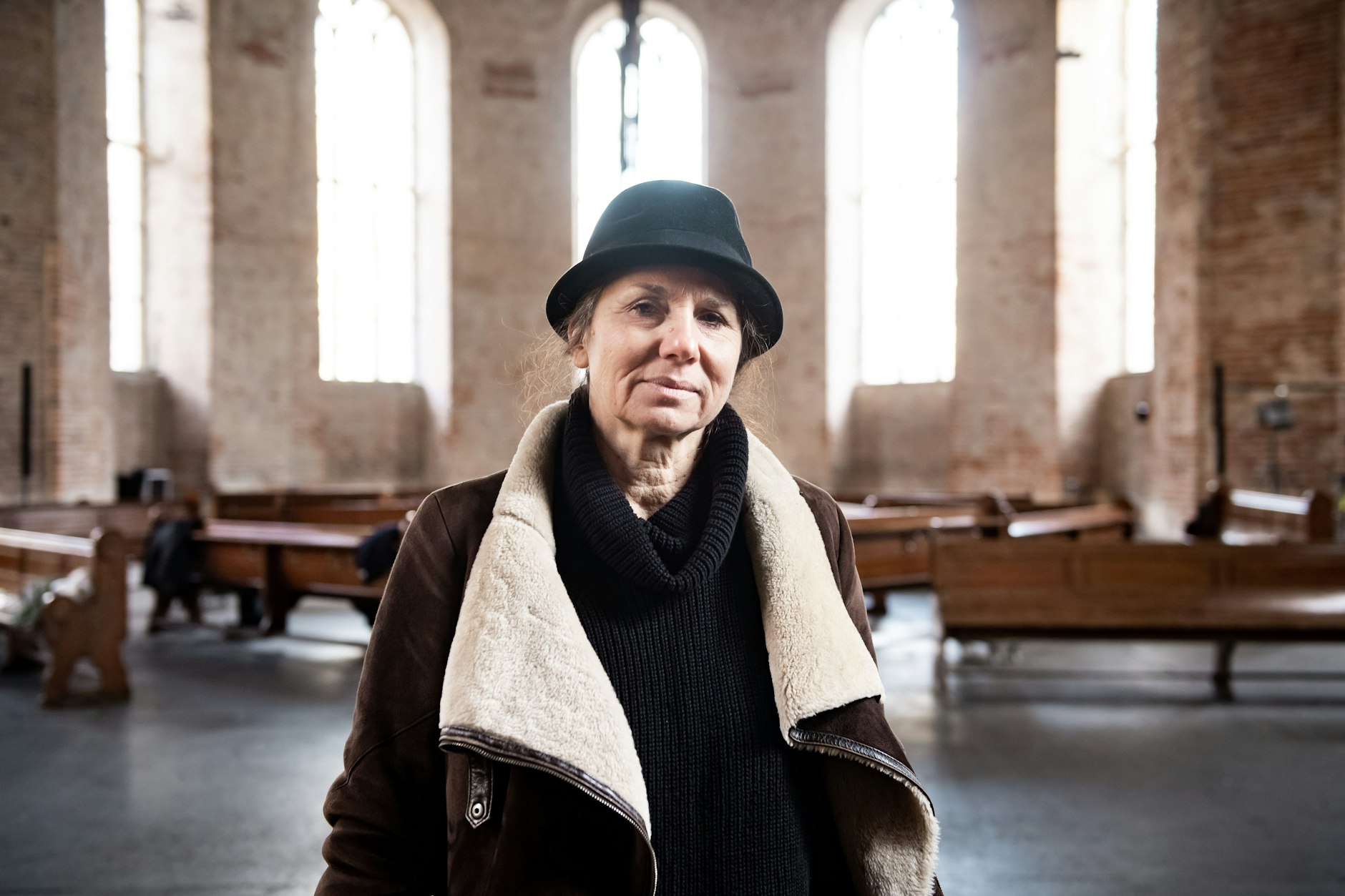 Die Regisseurin Elzbieta Bednarska in der Berliner Parochialkirche