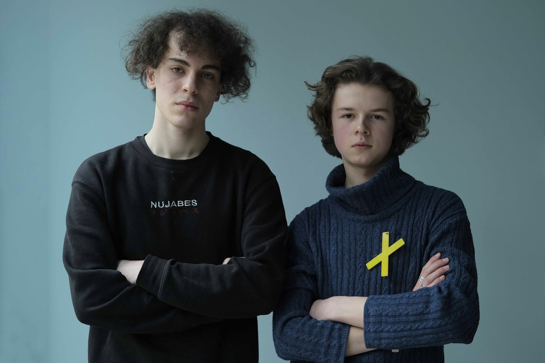 Die Klimaaktivisten Niklas Quidde und Pit Terjung (von links) fordern mehr von den Grünen.