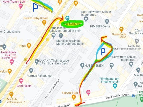 Anfahrt und Parkplätze