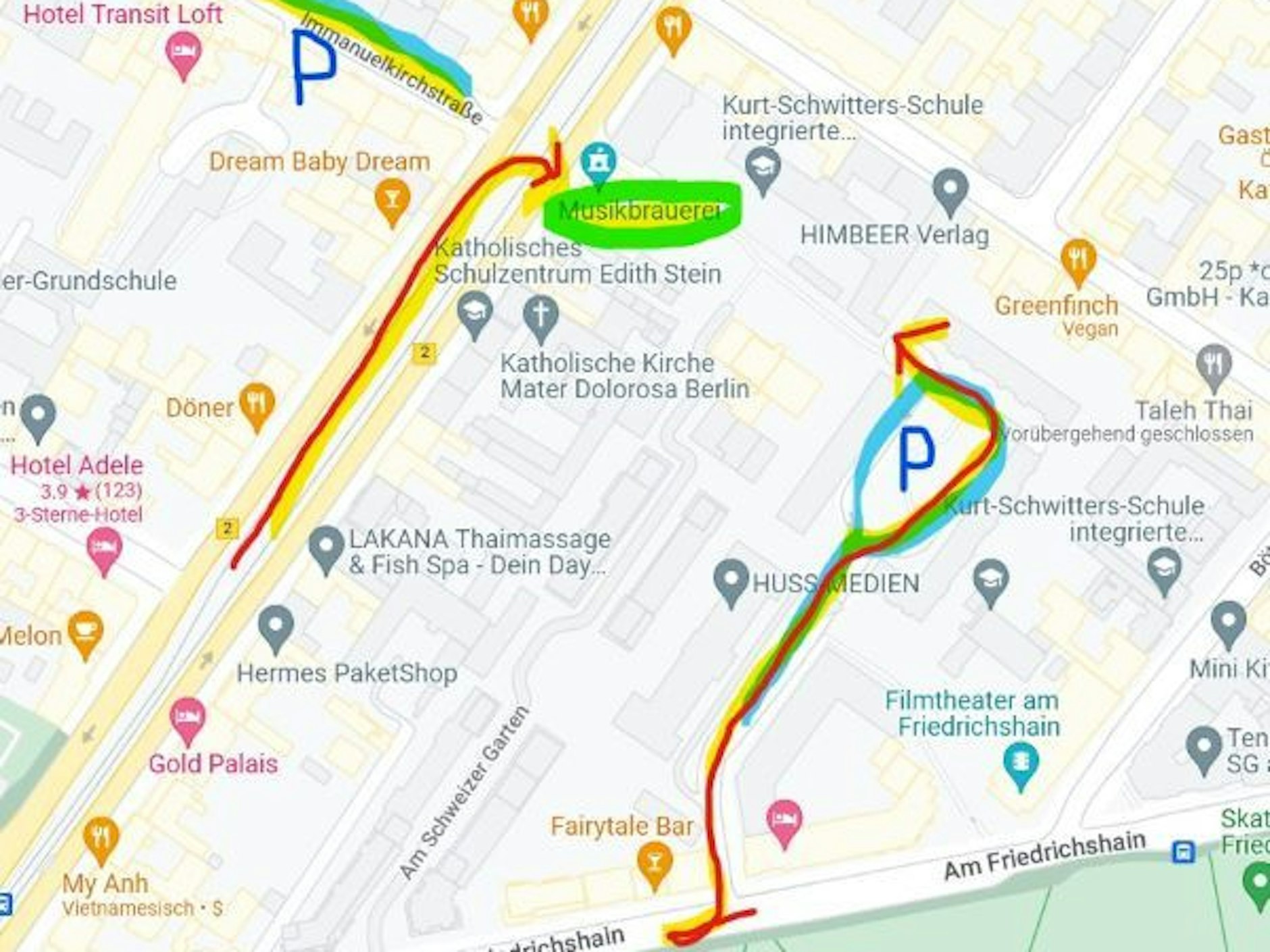 Anfahrt und Parkplätze