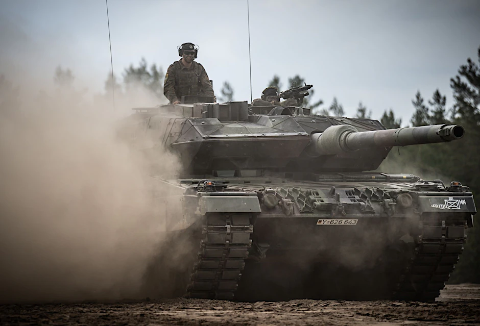 Ein Leopard-2-Panzer der Bundeswehr.
