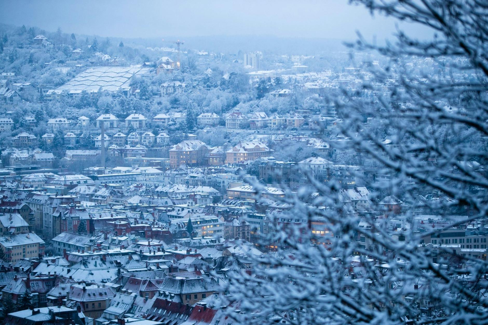 Stuttgart - eine Winterlandschaft.
