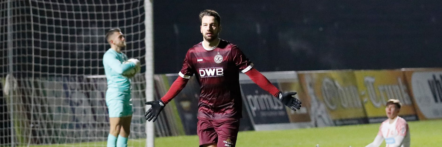 Treffen, abdrehen, jubeln: Christian Beck erzielte mal wieder einen Doppelpack für den BFC Dynamo. 