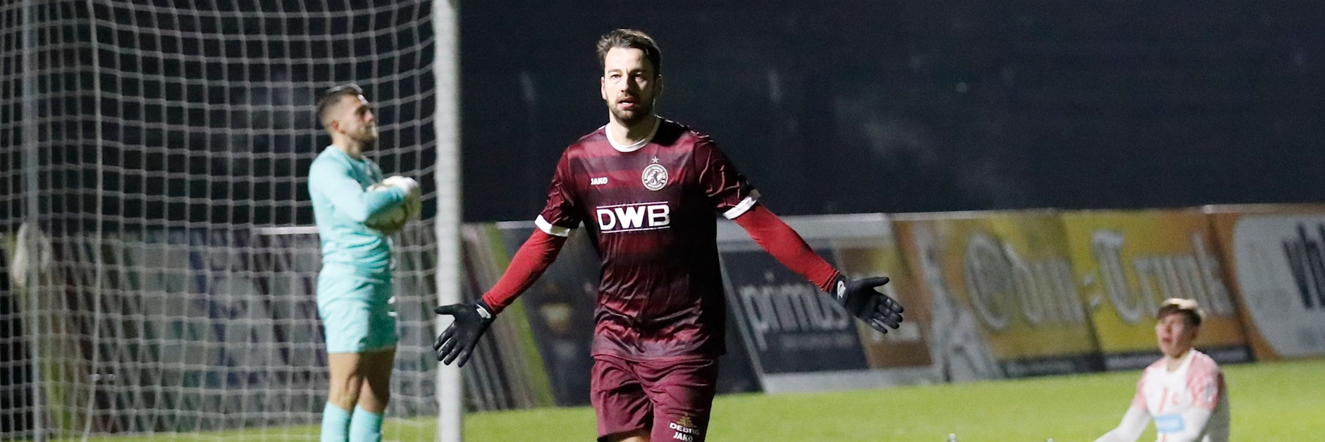 Treffen, abdrehen, jubeln: Christian Beck erzielte mal wieder einen Doppelpack für den BFC Dynamo.&nbsp;