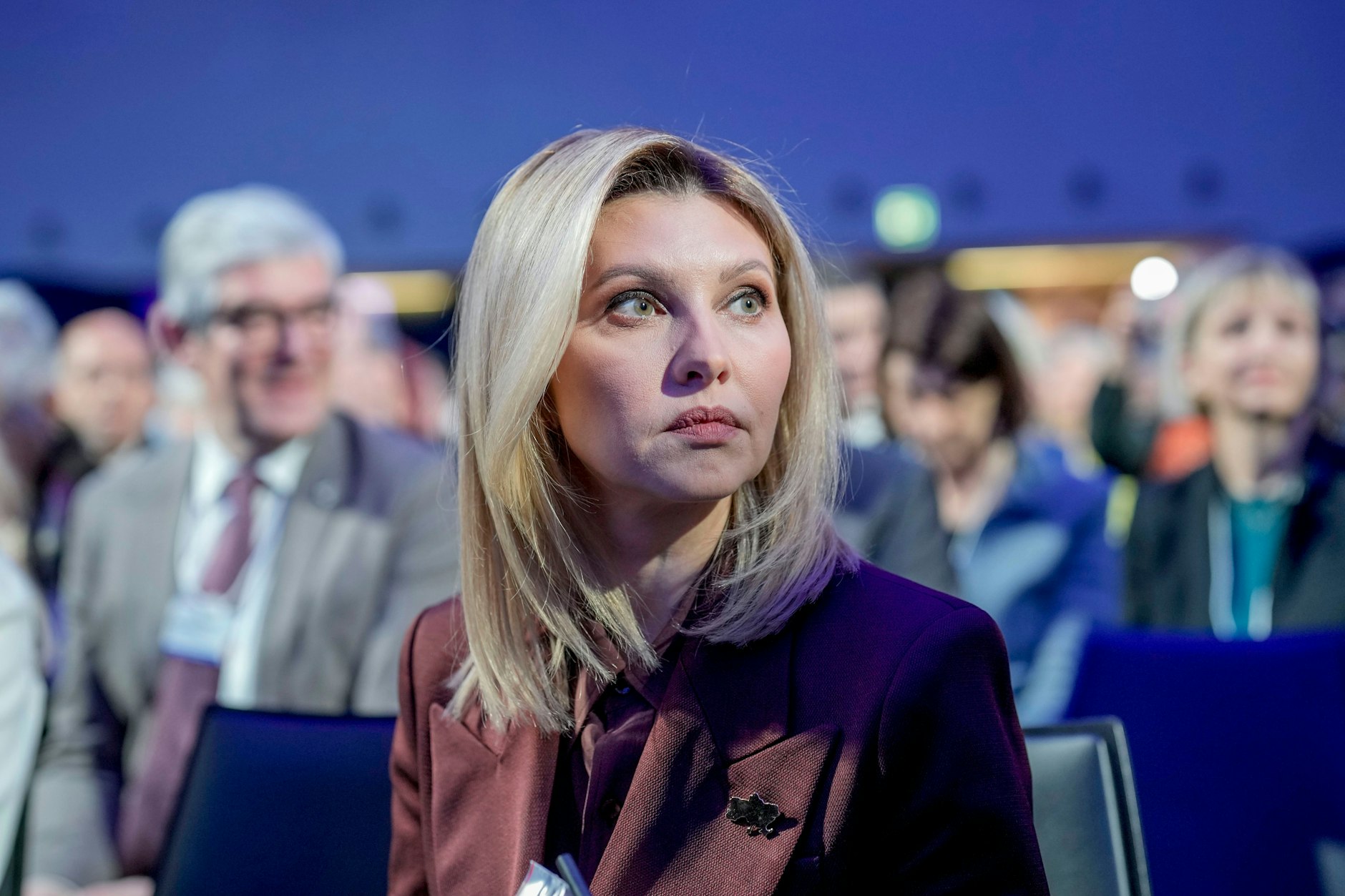 17.01.2023, Schweiz, Davos: Olena Selenska, First Lady der Ukraine, nimmt teil an einer Sitzung während der 53. Jahrestagung des Weltwirtschaftsforums (WEF).&nbsp;