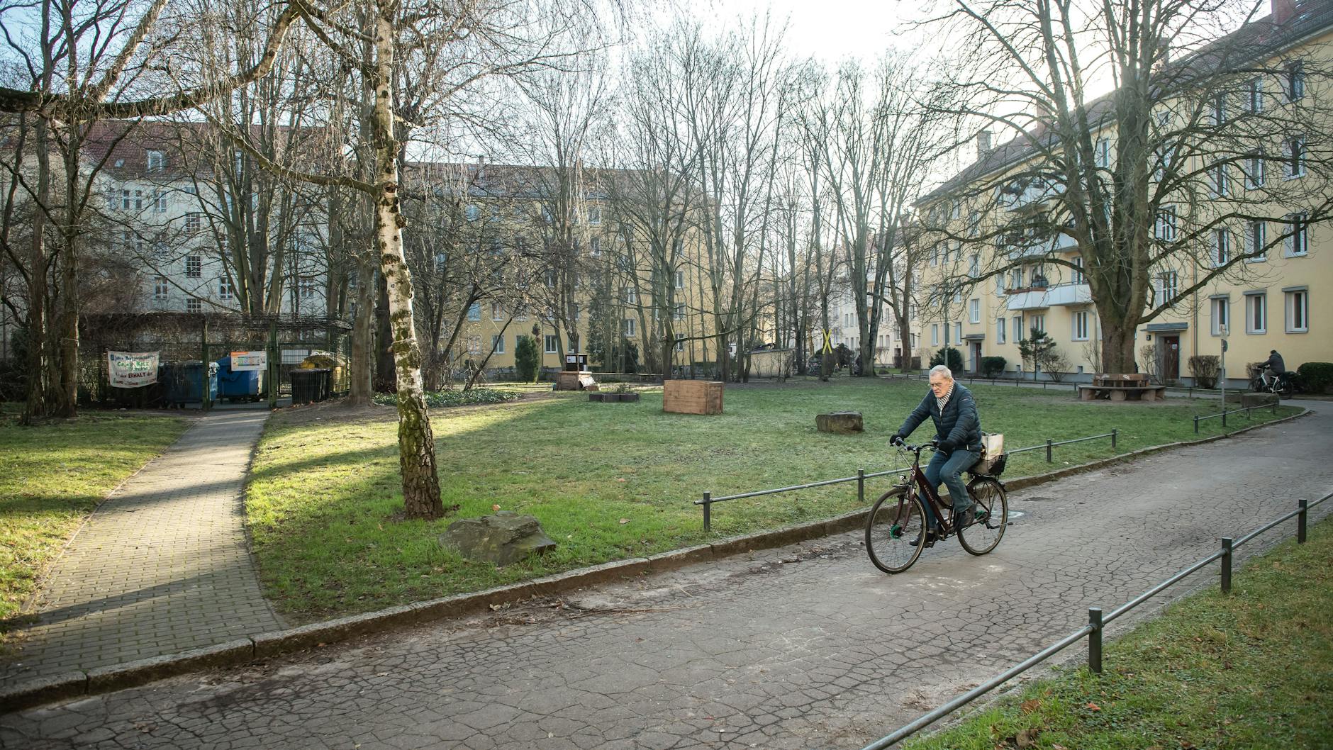 Fast 100 Bäume müssten für die Bebauung in den Pankower Innenhöfen weichen. Schon jetzt ist das Quartier dicht besiedelt. 