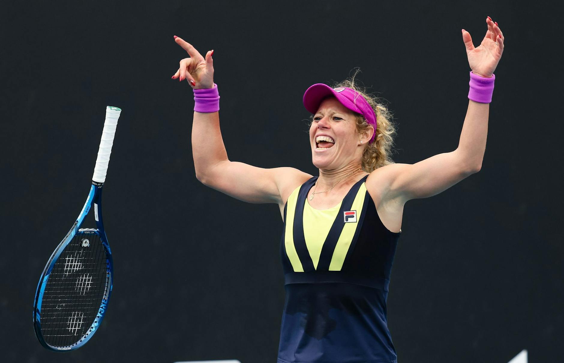 dpatopbilder - Tennisspielerin Laura Siegemund hat bei den Australian Open die dritte Runde erreicht - erstmals wieder seit ihrem Debüt 2016. Die Freude ist der deutschen Sportlerin ins Gesicht geschrieben.