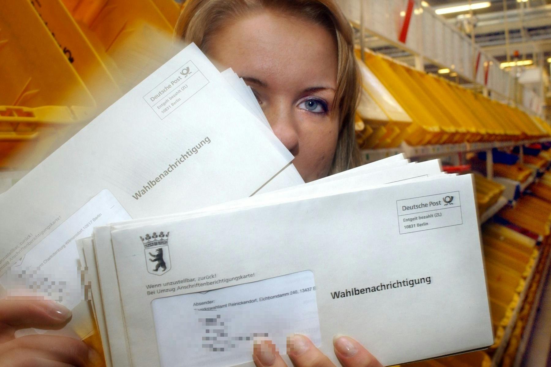 Die Wahlbenachrichtigungen für die Wiederholungswahl: Die Anrede darin ist nicht geschlechtsneutral.
