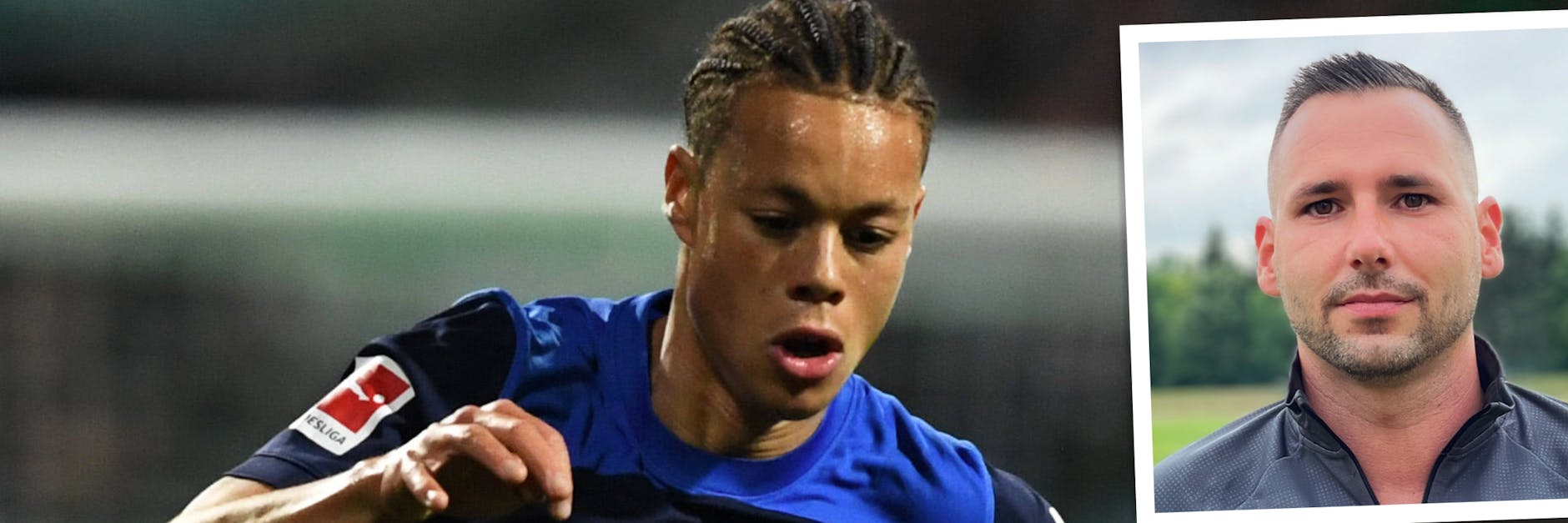 Herthas Derry Scherhant feiert sein Startelf-Debüt in der Bundesliga, und sein ehemaliger Jugendcoach Arthur Jujkol ist einfach nur happy.