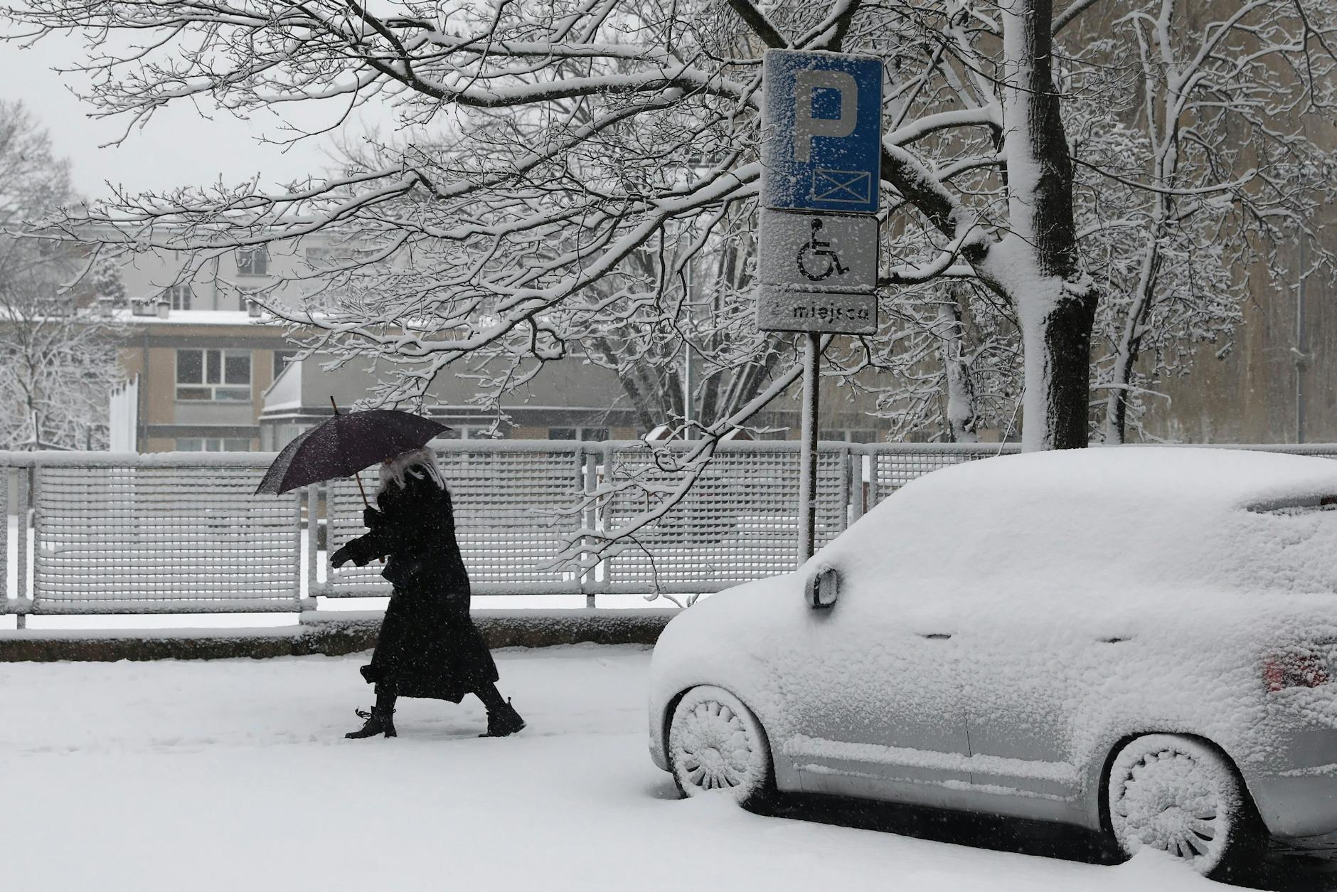 Warschau: Hier liegt viel Schnee. 