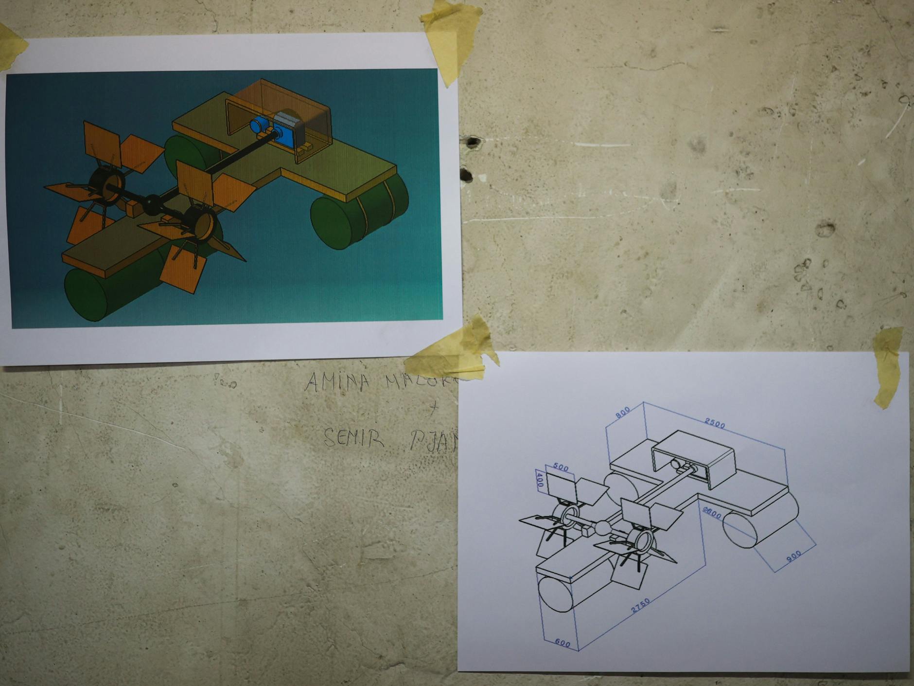 Aus der Erinnerung haben die Bosnier technische Zeichnungen ihrer Hilfsgeneratoren für die Ukrainer angefertigt.