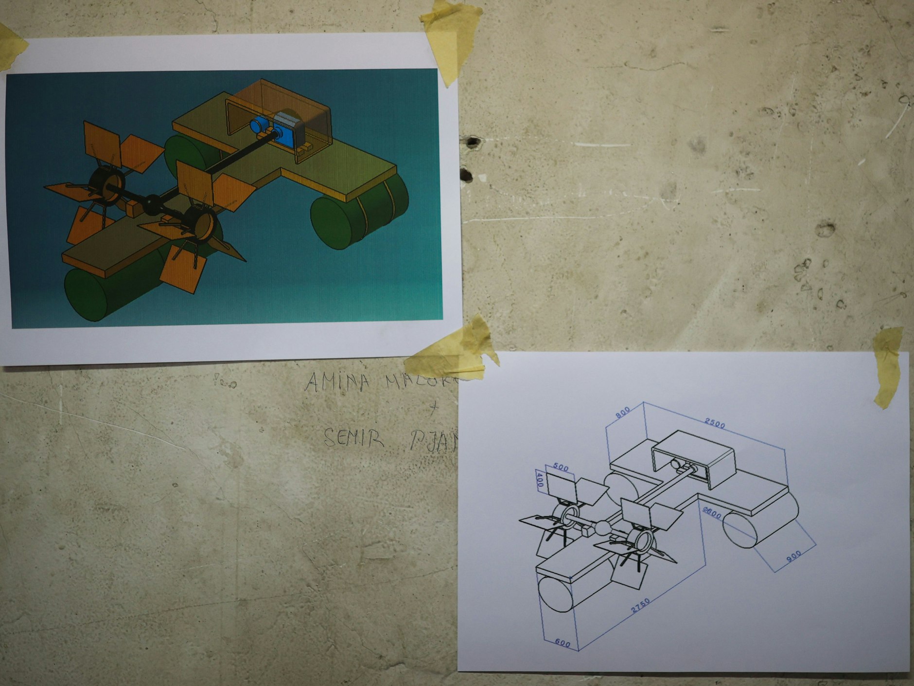 Aus der Erinnerung haben die Bosnier technische Zeichnungen ihrer Hilfsgeneratoren für die Ukrainer angefertigt.