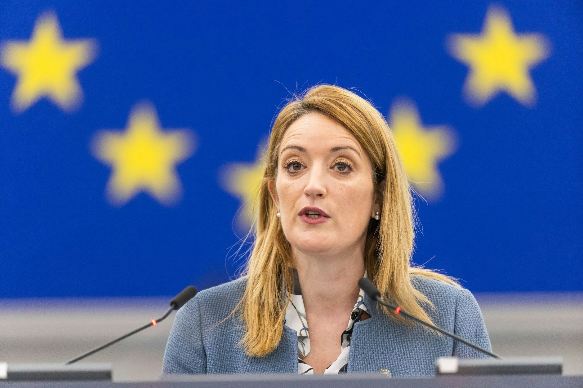 Noch ist unklar, ob der EU-Parlamentspräsidentin Roberta Metsola Konsequenzen drohen. 
