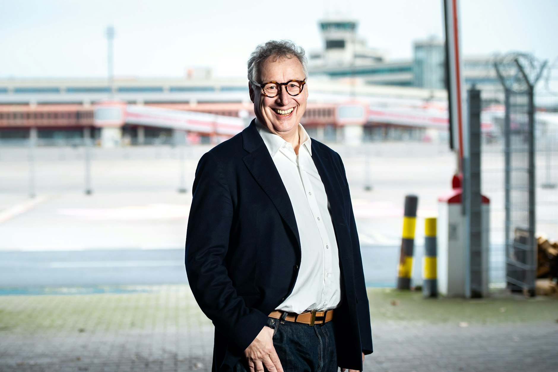 Green-Tech-Pionier Alexander Voigt auf dem Gelände des ehemaligen Flughafens Tegel