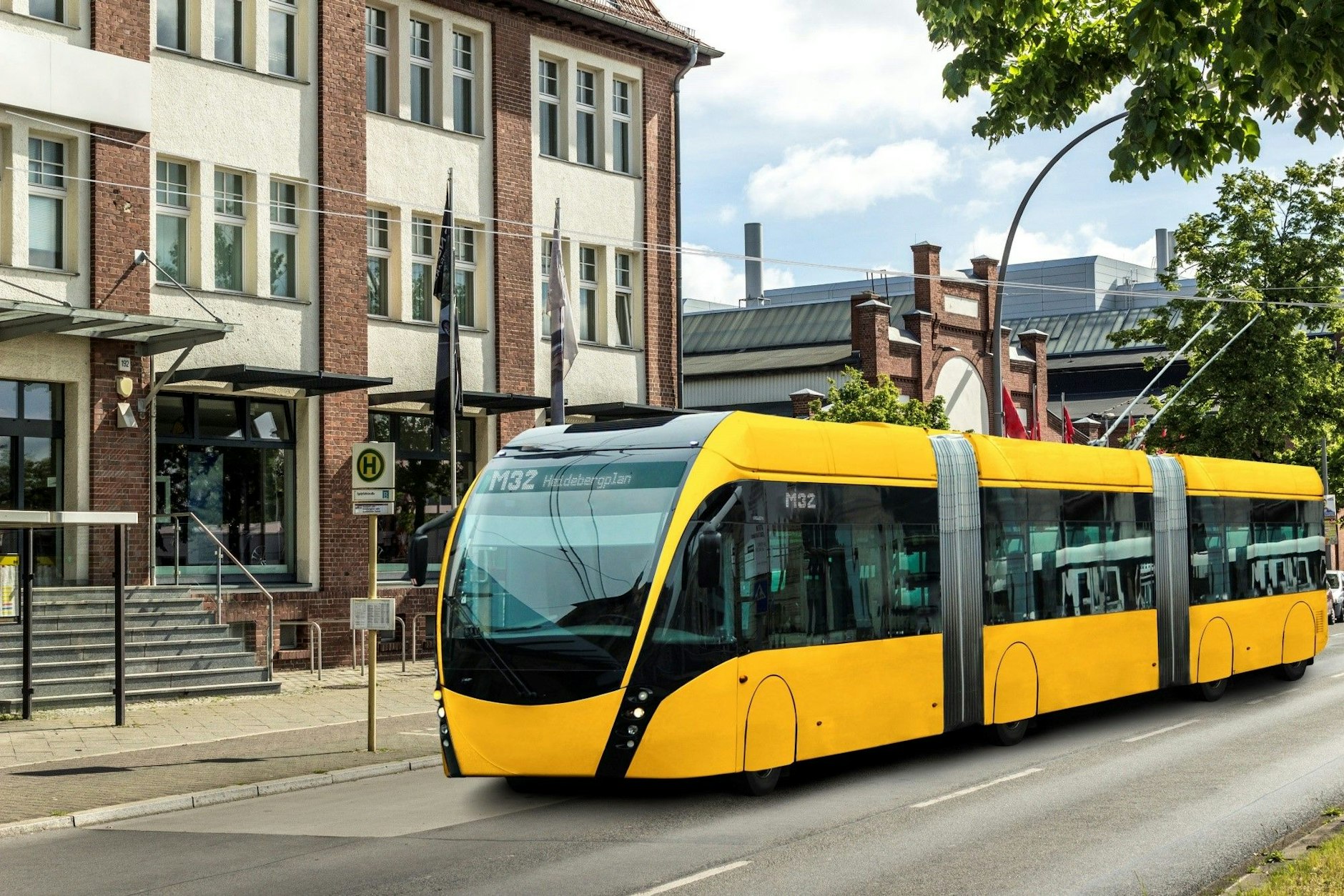 So hätte er aussehen können, der Hybrid-Oberleitungsbus für die Linie M32 vom Rathaus Spandau nach Staaken. Doch nun steht fest: Eine solche Technologie wird es dort nicht geben.