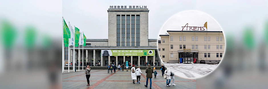 Aktuell findet in der Messe Berlin die Grüne Woche statt. Davor wurden Flyer des Großbordells Artemis verteilt