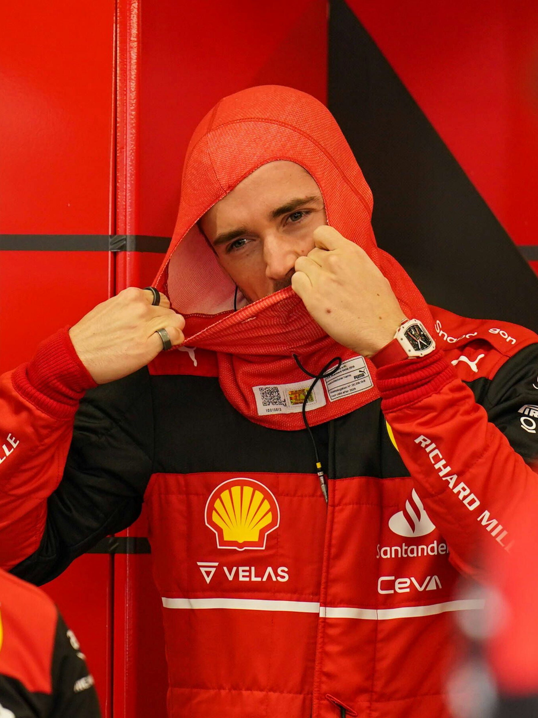 Ferrari-Rennfahrer Charles Leclerc: Hier hatte er noch seine Richard Mille-Uhr.