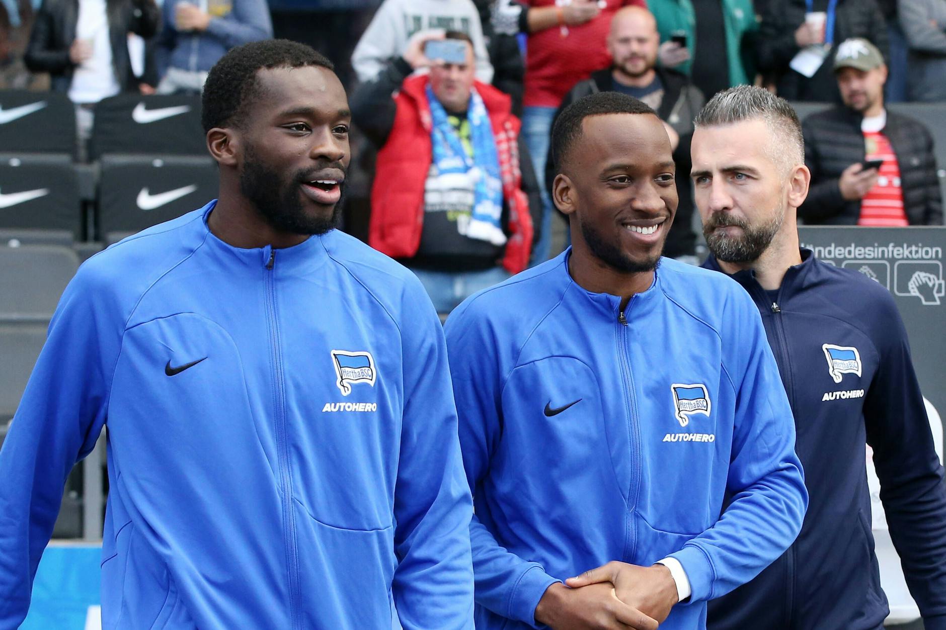 Herthas Hoffnungsträger: Willy Kanga und Dodi Lukebakio (v.l.) sollen es gegen Wolfsburg und den 1. FC Union im Angriff richten.
