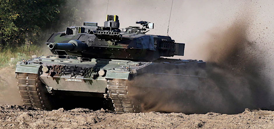Ein Kampfpanzer des Typs Leopard-2.