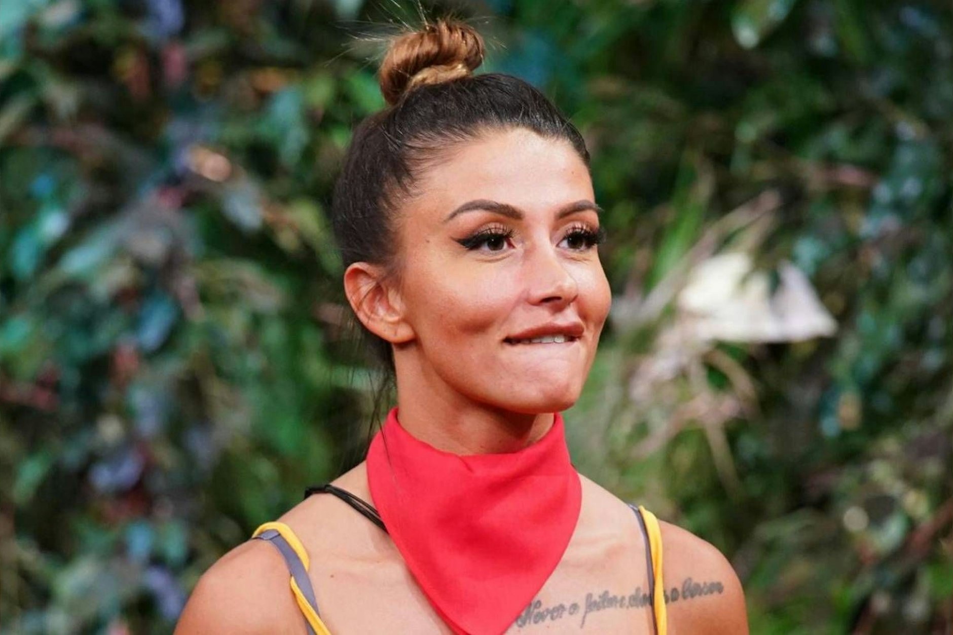 Christina Dimitriou 2021 im Ersatz-Dschungelcamp.